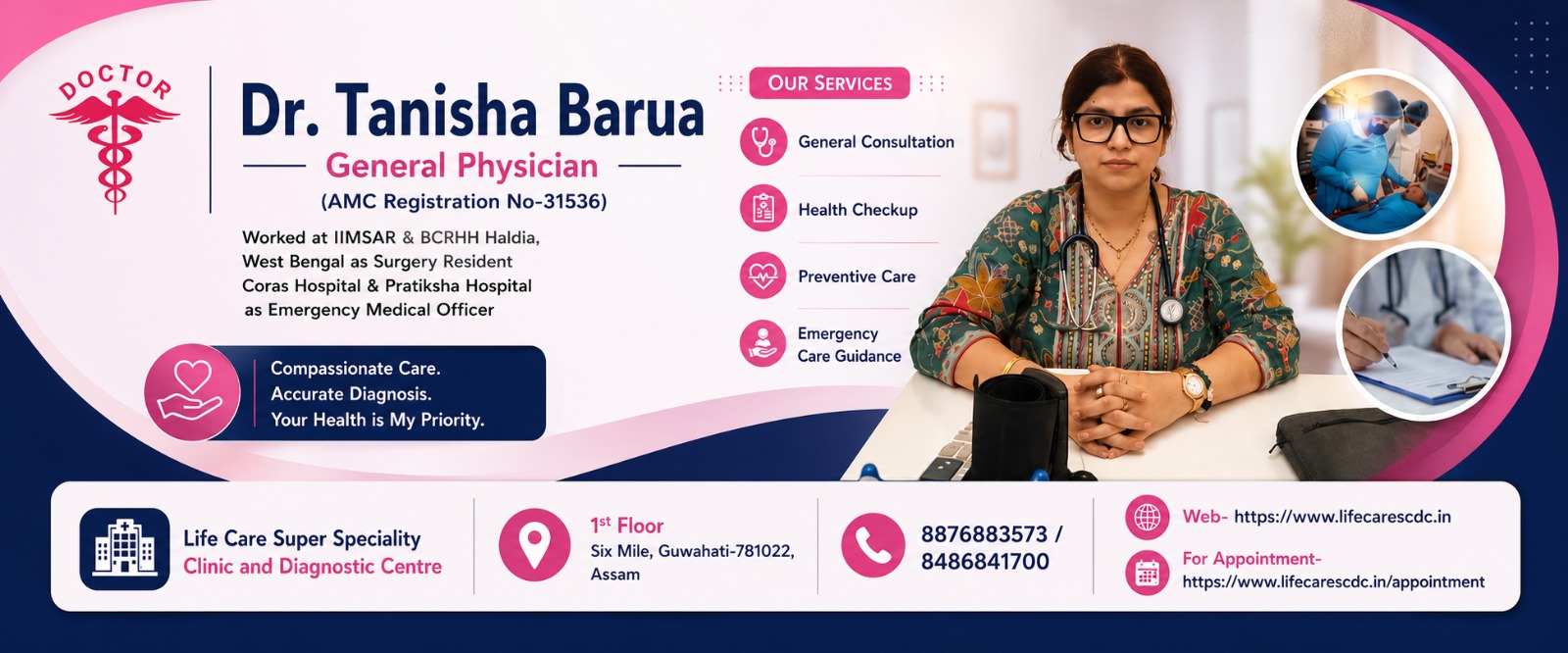 Dr. Tanisha Barua Life Care Clinic digital marketing banner